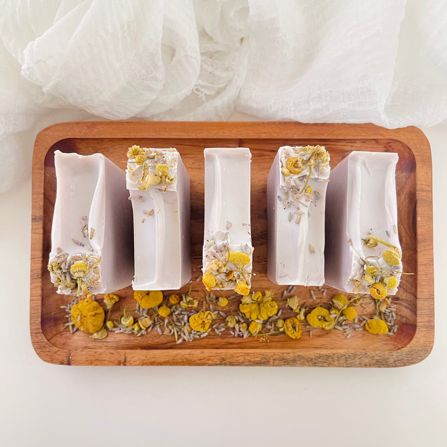 Calming Chamomile Lavender Essential Oil Soap Bar