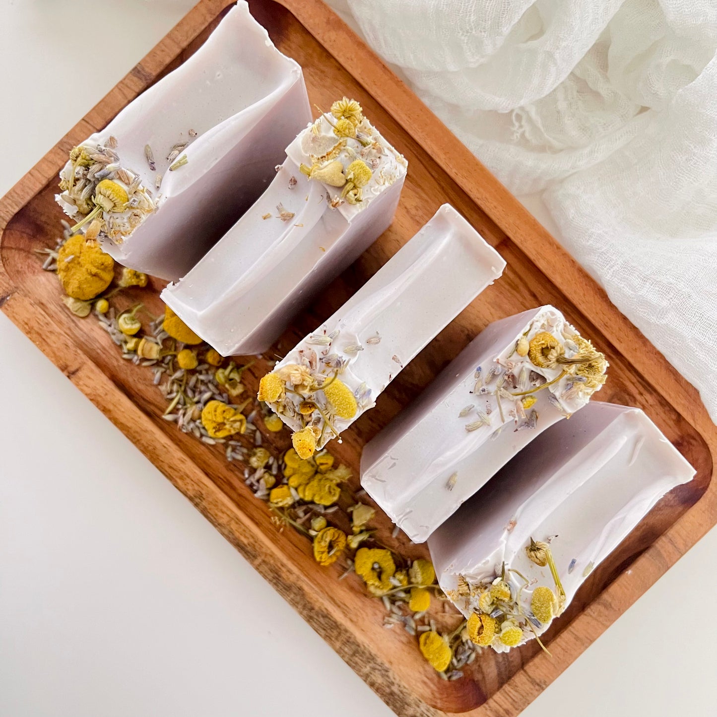 Calming Chamomile Lavender Essential Oil Soap Bar