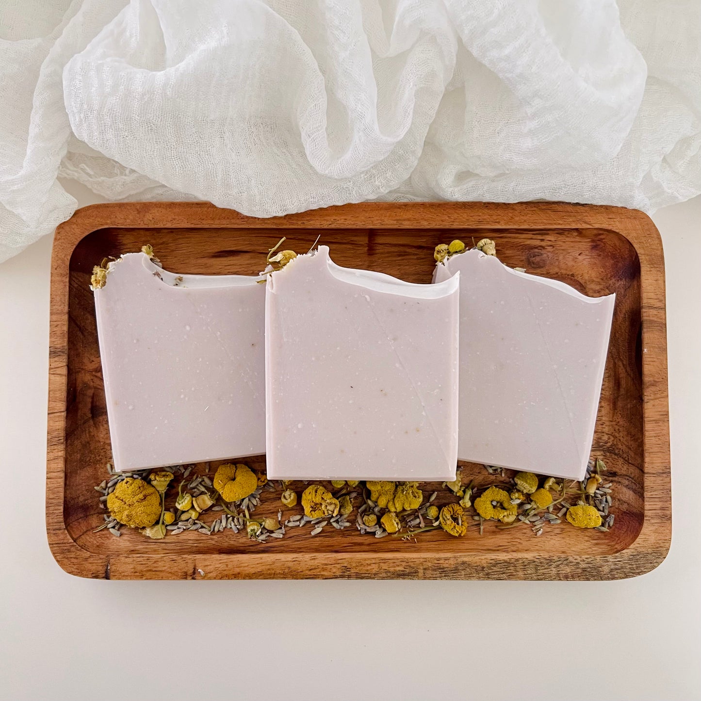 Calming Chamomile Lavender Essential Oil Soap Bar