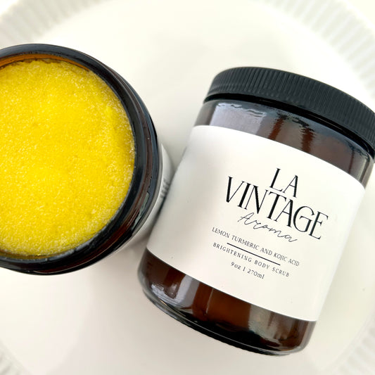 Lemon Turmeric And Honey Brightening Body Scrub